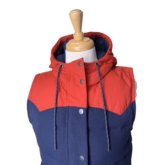 PATAGONIA Bivy Hooded Vest Orange Blue Style 27746 SMALL - Picture 2 of 9
